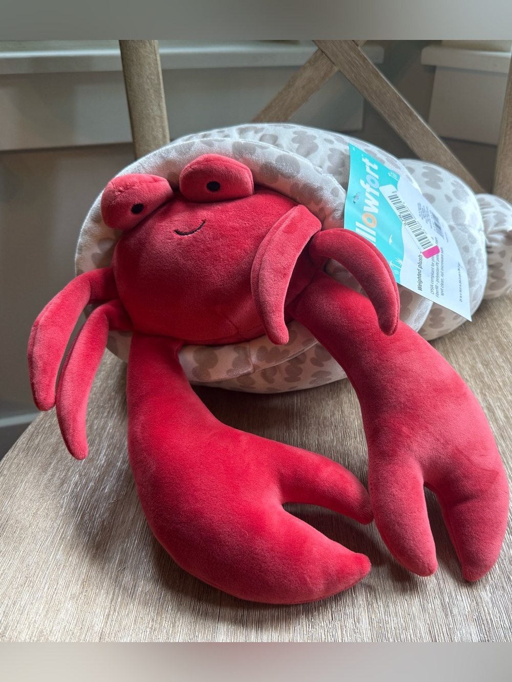 NEW! Hermit Crab Weighted Plush Kids' Throw Pillow Red Plush by Pillowfort